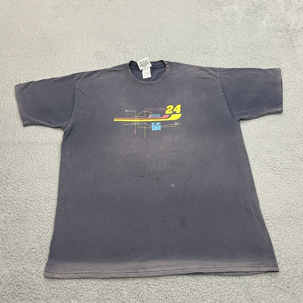 Vintage Jeff Gordon Shirt Mens Extra Large Blue Gray Faded 2003 Y2K Nascar Adult